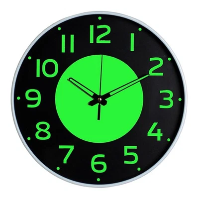 30cm Luminous Wall Clock with Transparent Mirror Silent Design for Home Decor - Image 1 of 4