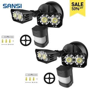 2 Pack LED Security Light Motion Sensor 1800LM 18W IP65 Outdoor Wall Lamp SANSI - Picture 1 of 8