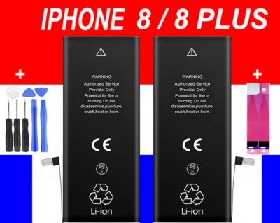 ISONIX BATTERIE IPHONE 8 / 8+ INTERNE 0 CYLCE 100% Neuve Haute Qualité + Outils+adhesif