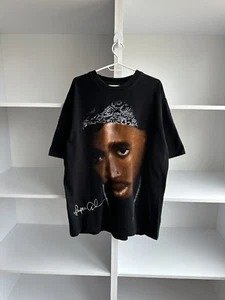 T-shirt vintage 2Pac Rap sovrastampata - Foto 1 di 5