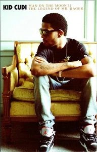 Tarjeta publicitaria Kid Cudi, Man on the Moon II, Legend of Mr. Rager, otoño 2001 - Imagen 1 de 2
