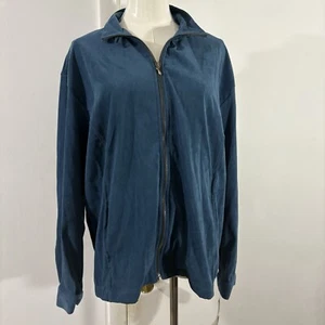 Vintage TEDDI Womens M Lightweight Windbreaker Jacket 80s 90s Retro Blue Stretch - Picture 1 of 13