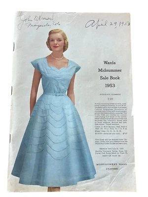 1953 Montgomery Wards Catalog Midsummer Sale Book Clothing Shoes Lawn Furniture - Image 1 of 4