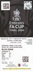 reproduction 2024 MANCHESTER CITY UNITED FA cup final PERSONALISED ticket [RMT]