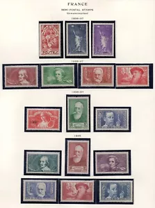 FRANCE 1936-1985 SEMI POSTAL COLLECTION OF 550 STAMPS MINT - Picture 1 of 24