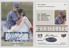 2005 Just Minors Stars Road to the Show Silver /100 Cole Hamels #21 Auto