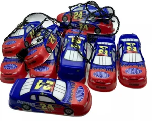 RARE VINTAGE Jeff Gordon # 24 NASCAR Party Lights 12 Cars 8 Ft String Works Fun - Picture 1 of 14