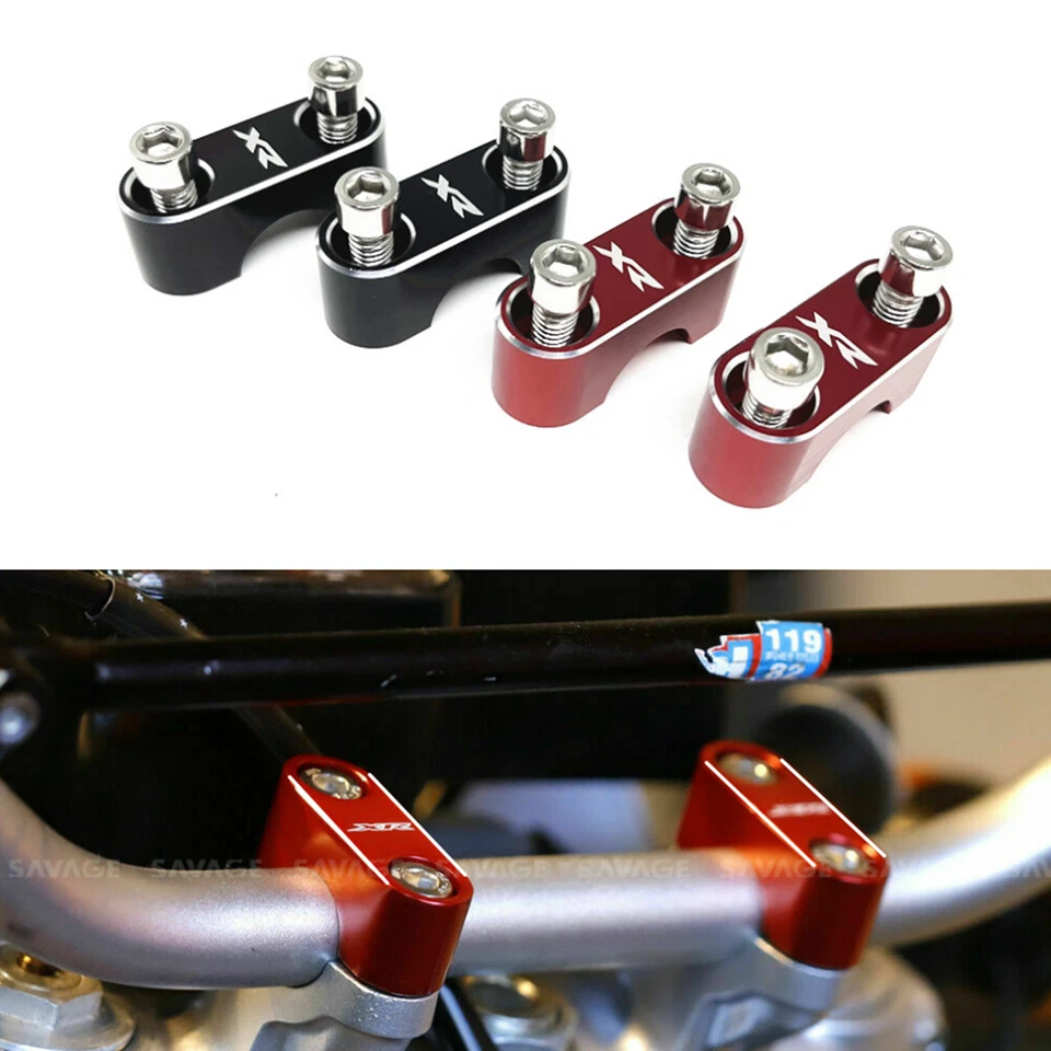 XR Logo Hand Bar Clamp Cover Mount For HONDA XR600R XR650R XR650L XR400R  - Image 1 of 4
