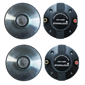 Paquete de 4 altavoces PA 1.35" 34MM TWEETERS BOCINA COMPRESIÓN TITANIO ATORNILLABLES - Imagen 1 de 12