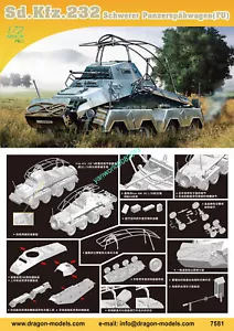 Dragon 7581 1/72 ARMOR PRO Sd.Kfz.232 vagón blindado pesado (FU) 2020 nuevo - Imagen 1 de 1