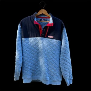 Vineyard Vines by Shep & Ian Men’s Large Quilted Quarter Snap Shep Pullover - Picture 1 of 7
