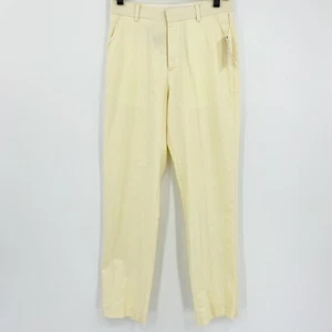 Tommy Hilfiger Boys Oxford Dress Pants Trousers 100% Cotton Oxford Yellow Sz 16 - Picture 1 of 9