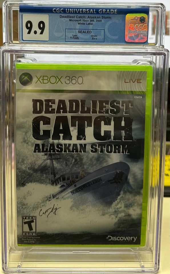 CGC 9.9 / A++ Seal / Deadliest Catch: Alaskan Storm Xbox 360 Sealed New *!9.9!* - Image 1 of 1