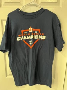 Majestic Houston Astros 2022 World Series Champions T Shirt XL Gently Used - Picture 1 of 2