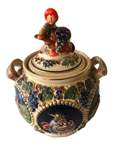 VTG Gerz Cracker/Canister Handpainted 2-Liter Jar Made in Germany - Picture 1 of 12