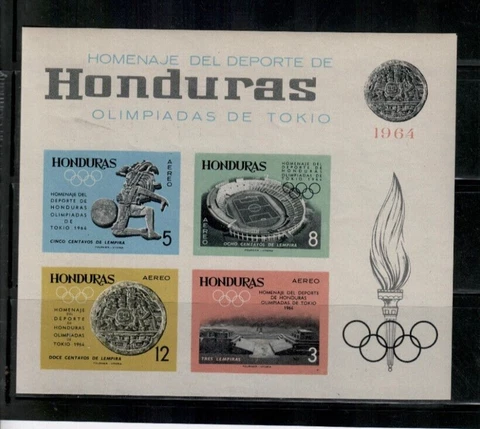 Honduras,Scott#C338-C339+C341-C344,imperf.,Olympics,MNH,Scott=$50 Cover