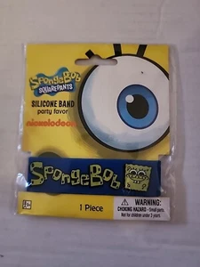 SpongeBob SquarePants Silicone Blue Wide Bracelet Band Party Favors - Picture 1 of 5