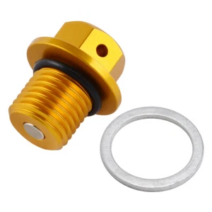 CNC Aluminum Magnetic Oil Drain Plug Bolt For Yamaha YZF R1 1998-2014 R6 1999-18 - Picture 1 of 9