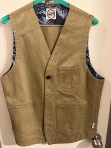 Gilet da lavoro Chambray in tela EAT DUST color sabbia taglia S/M - Foto 1 di 9