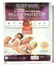 Sleep Safe King Pillow Protector in White - Ultimate Bed Bug Protection