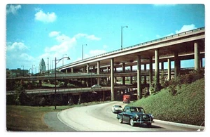 Freeway Stack Los Angeles California Engineering Masterpiece Four Levels 1964 - Imagen 1 de 2