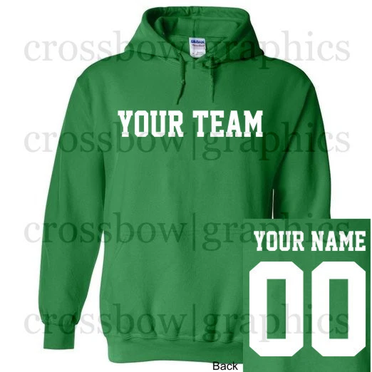 定制连帽运动衫个性化任何颜色名称编号 Team HOODIE 足球 — 第 1/1 张图片