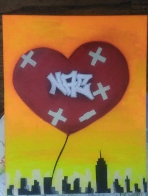 LIENZO GRAFFITI NAC143 NO BANKSY Foto 1 de 4