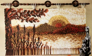 Junghans Knüpfpackung Knüpfteppich Wandbehang "Sonnenaufgang", ca. 55 x 110 cm - Bild 1 von 8