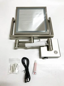 RECKODOR Wand-Badezimmerspiegel mit Make-up-Licht, Wandspiegel mit 3-facher - Bild 1 von 5