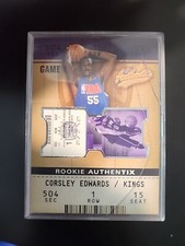2002-03 Fleer Authentix Basketball Card #124 Corsley Edwards Rookie /1250