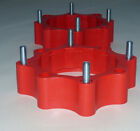 Wheel Spacers Red for Quad Atv Pitch Centre Diameter Adjustable 110 - 115mm