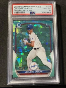 2023 Bowman Chrome Sapphire Joendry Vargas 218 Aqua Blue /99 PSA 10 GEM 1st QTY - Bild 1 von 4