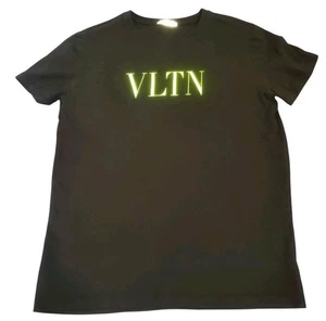 Valentino Garavani T-shirt Mens Black Green Print Mint RRP £157 100% Authentic - Picture 1 of 15