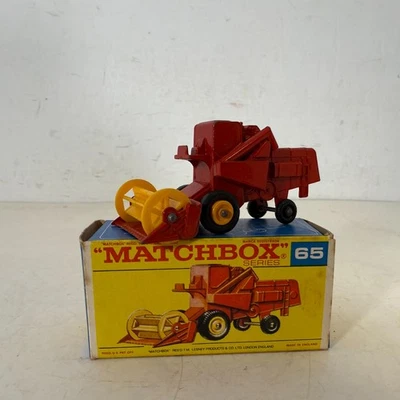 Matchbox Lesney 65 Red Yellow Claas Combine Harvester Die-Cast Vehicle in Box - Изображение 1 из 4