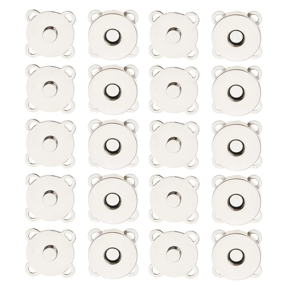 10 Sets of Metal Sew In Magnetic Bag Clasps for Clothes Sewing Leathercraft - Image 1 of 1
