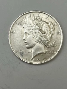 1922 Peace US Silver Dollar Philadelphia Mintmark - Picture 1 of 6