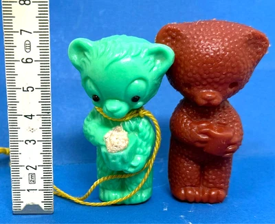 Bär Teddy 2 Stück Spielzeug DDR 7cm Plastik Kult Ostalgie /D30.6/6 - Bild 1 von 4