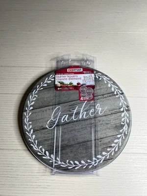 Чехлы для конфорок Range Kleen 2 больших 2 маленьких Gather Blessed Thankful Grateful новые из старых запасов - Изображение 1 из 4