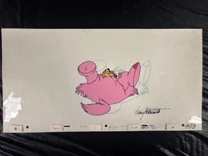 Hanna Barbera Funtastic Fred Flintstone cel drawing SIGNED 2X Iwao Takamoto OPC - Picture 1 of 6