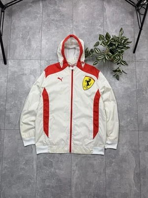 Vintage Puma Ferrari F1 White Track Light Jacket Size XL Men’s - Image 1 of 4