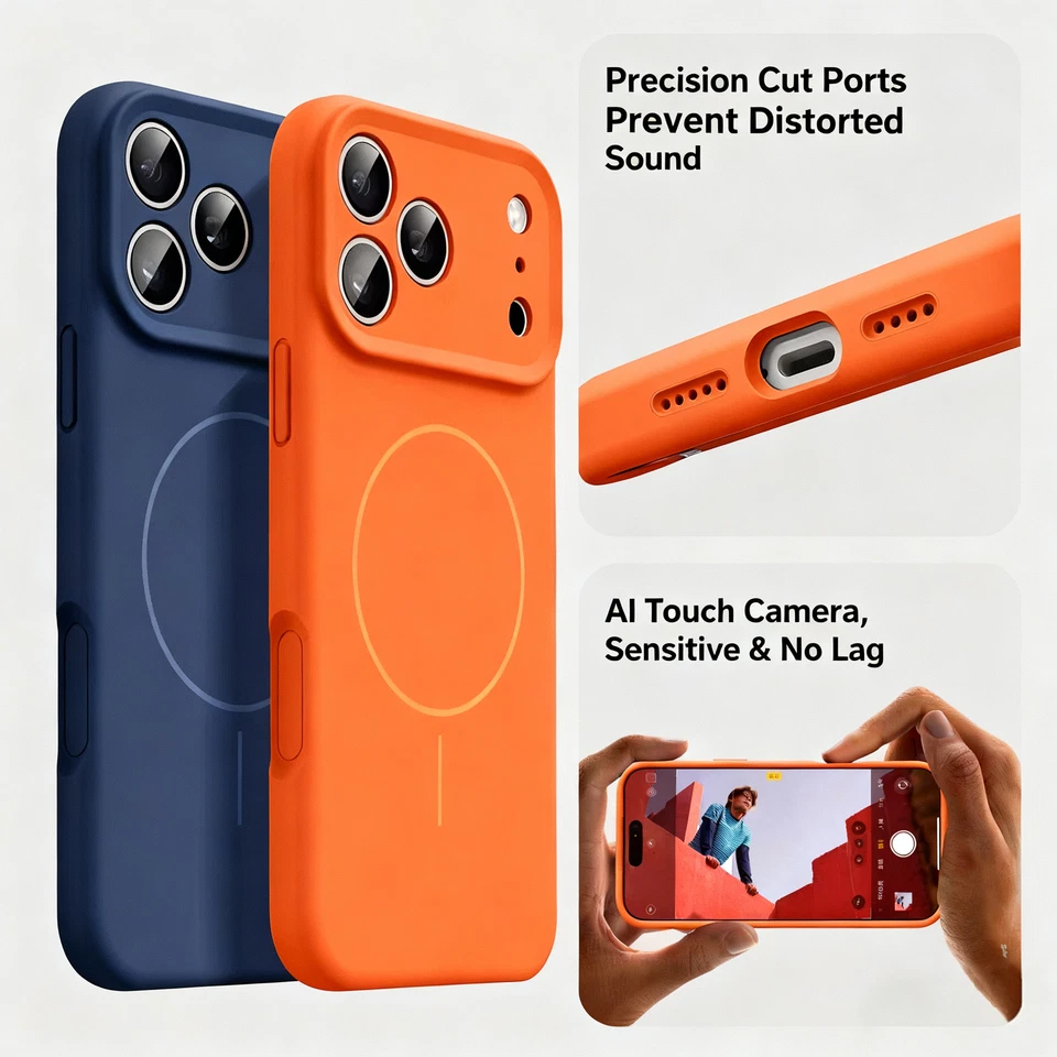 NEW Shockproof Soft Magsafe Case For iPhone 17 16 15 14 Pro Max Plus 17 Air