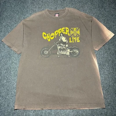 Camiseta De Colección West Coast Choppers Para Hombre Grande Desteñida Motociclista Y2K Foto 1 de 4