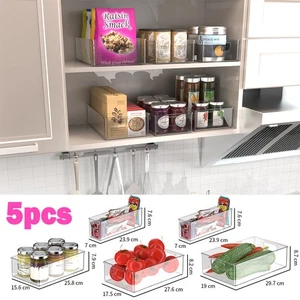 5 x Kühlschrank-Organizer Schubladen-Aufbewahrungsboxen Speisekammer-Organizer - Bild 1 von 16