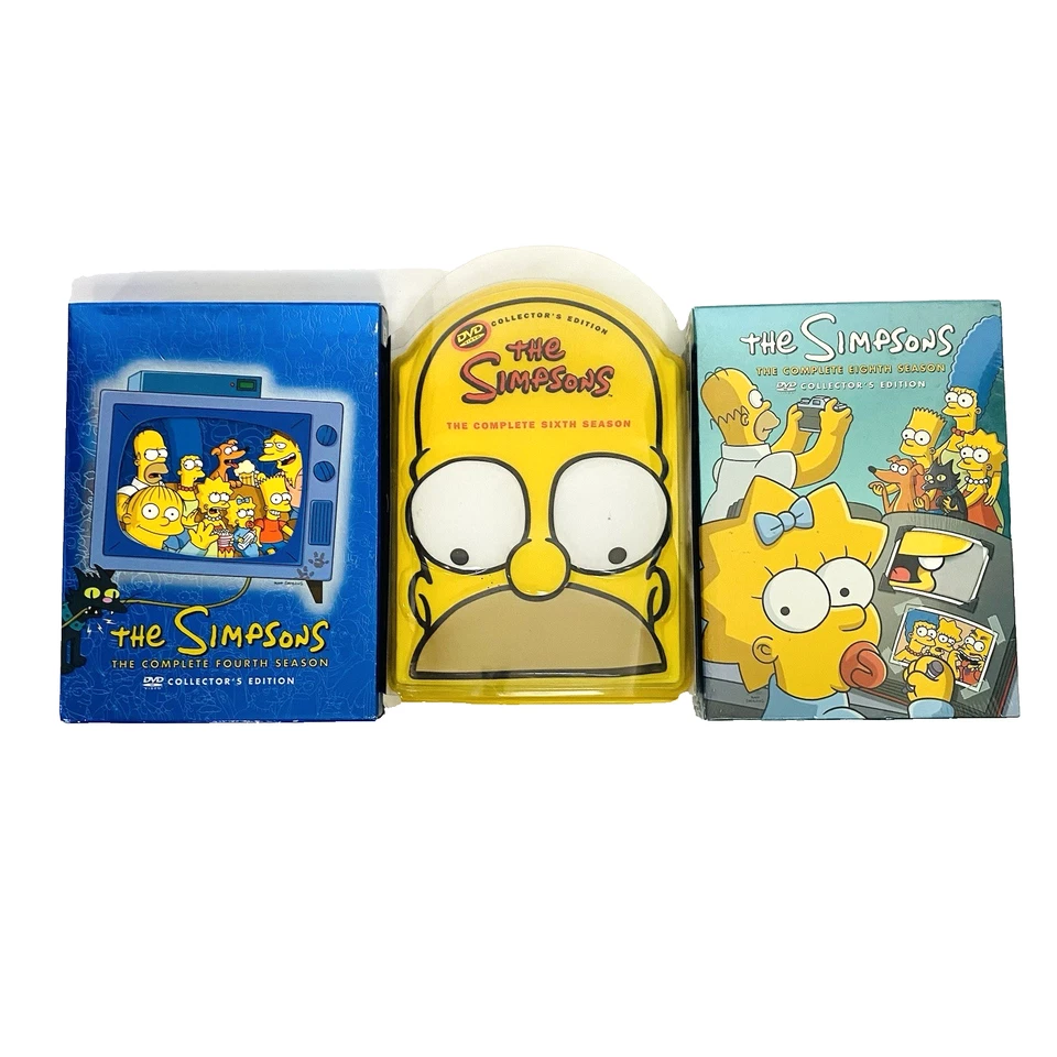 The Simpsons DVD Lot  Complete Seasons 4 6 8 Classic Animated Comedy TV Show - Image 1 of 4