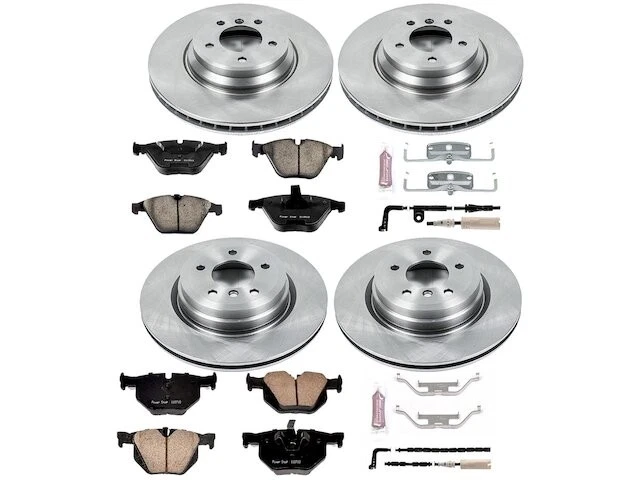 Kit de pastillas de freno y rotor delanteras y traseras para 07-10 BMW 335i xDrive 335xi MV15X7 Foto 1 de 1