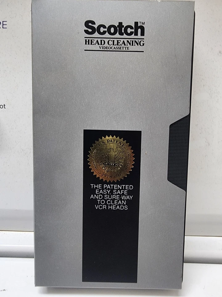 Scotch Head Limpieza Video Cassette Tecnología 3M VCR Limpiador VHS Usado Foto 1 de 4