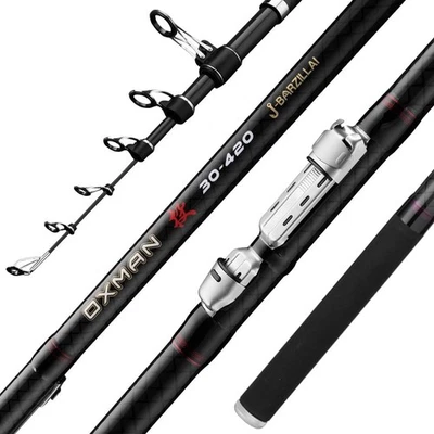Vara de pesca telescópica OXMAN 11'8''/12'8''/13'8''/15'/16'4'' tiro longo P... - Imagem 1 de 4