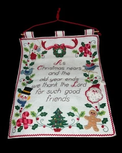 Bucilla Hecho a Mano Navidad Amistad Diciendo Pared Colgante Lentejuelas Fieltro De Colección - Imagen 1 de 2