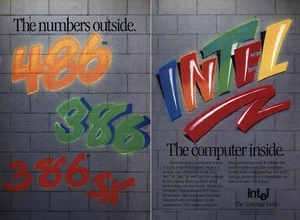 1990 Intel: The Number Outside The Computer Inside Vintage Print Ad - Picture 1 of 1