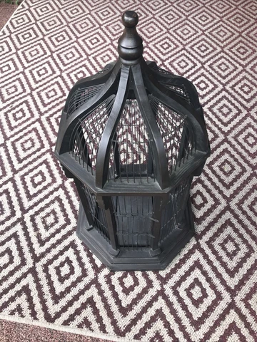 Vintage Victorian Wood Metal Wire Dome Bird Cage Home Decor 27” X 15” Cover